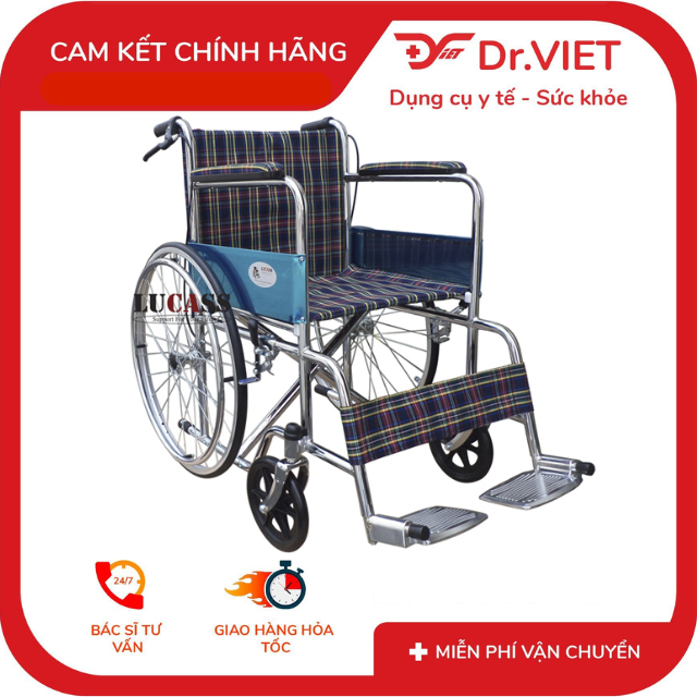 Xe lăn tay LUCASS X-97/ X-97J/ X-97JB thắng tay - tay phù hợp cho người già, người bệnh, người khuyết tật