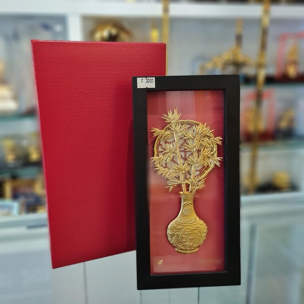 Tranh bình cây trúc 13x26 cm