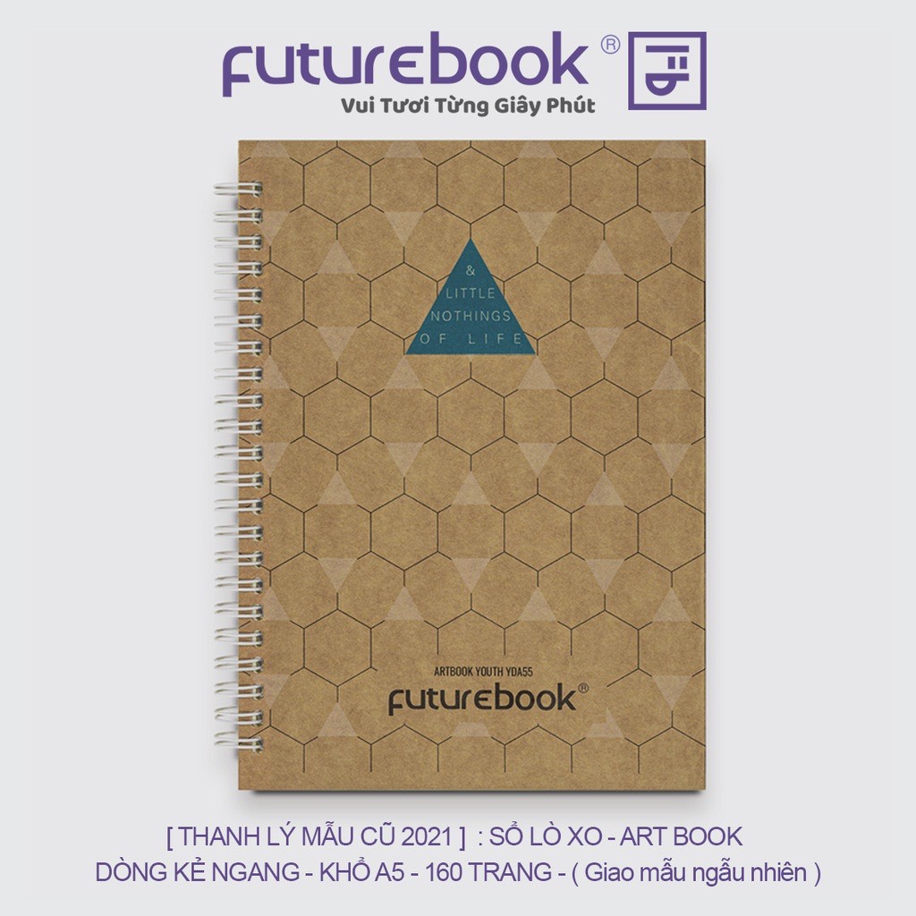 [Thanh lý Mẫu Cũ 2021] Sổ Lò Xo Art Book A5- Kẻ Ngang- 160 Trang. MSP: A5LX7. VPP FUTUREBOOK. Giao mẫu ngẫu nhiên.