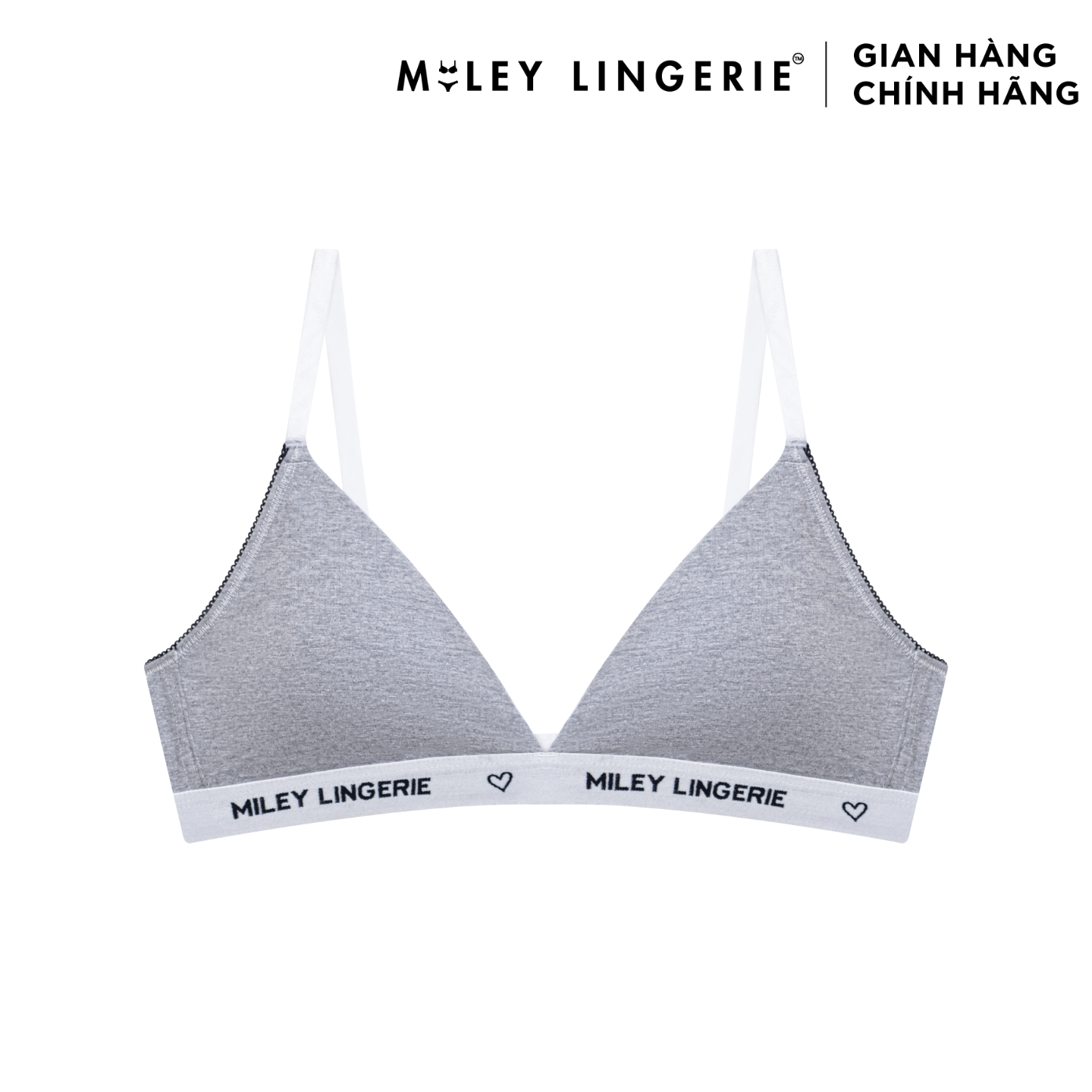 Bộ Đồ Lót Áo Có Đệm Mút Mỏng Và Quần Boy Short Vải Cotton Tự Nhiên Viền Lưng Logo BeingMe Dust Star Miley Lingerie