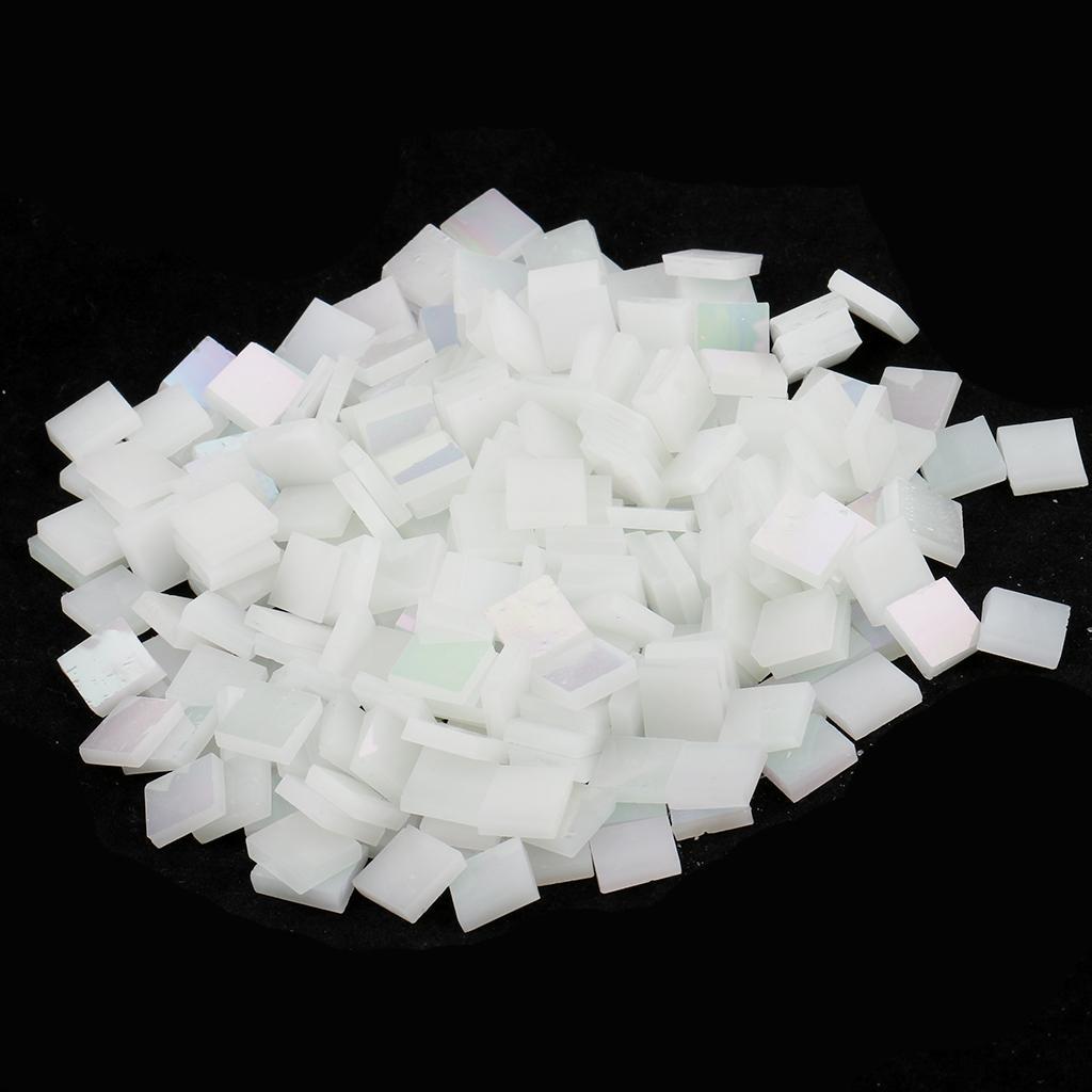 500 Pieces Mosaic Tiles, Glass,1x1cm Square Shapes DIY Crafts Supplies for Plates Picture Frames Flower Pot Handmade Jewelry Home Decor