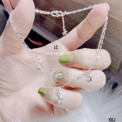 Vòng chân nữ bạc 925 mix cánh bướm butterfly đơn giản điệu đà, Anchi jewelry