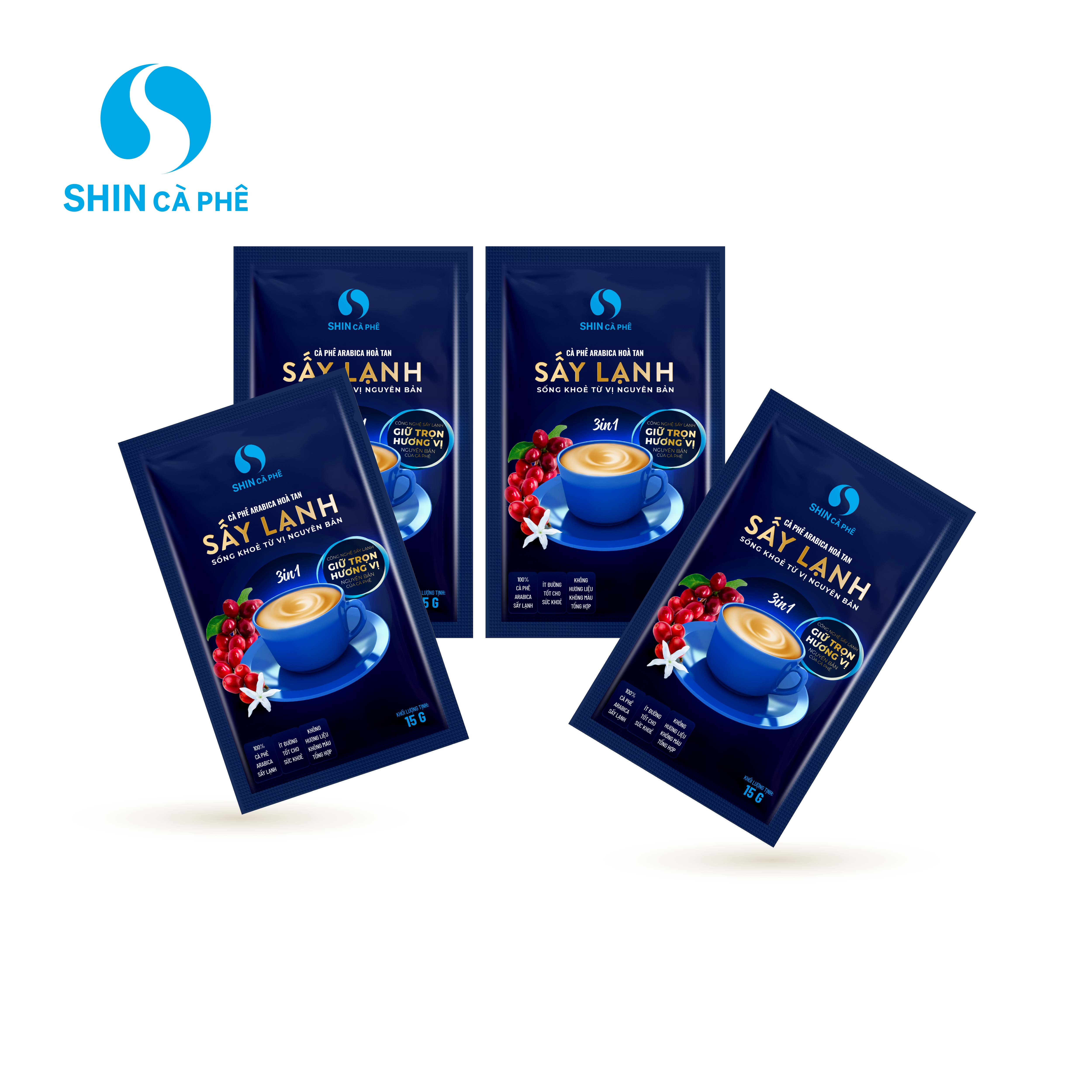 SHIN Cà Phê - Cà Phê Hòa tan Arabica Sấy lạnh 3 in 1