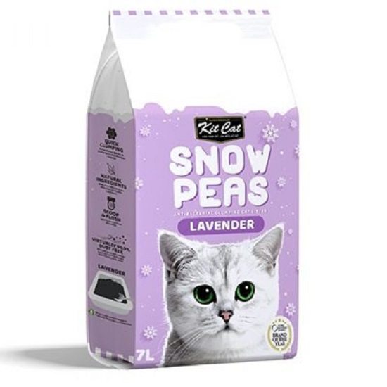 *** Kit cat snow peas litter – Cát vệ sinh hữu cơ cho mèo 7L(mùi ngẫu nhiên)