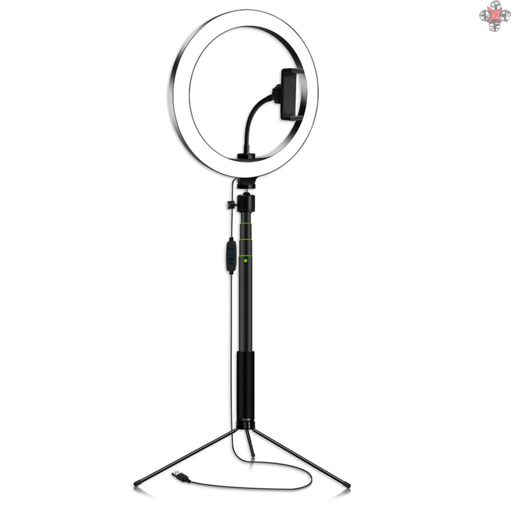 Vòng Đèn Led 26cm / 10.2 Inch 3200k-5600k 120cm Kèm Giá Đỡ Điện Thoại Điều Khiển Từ Xa
