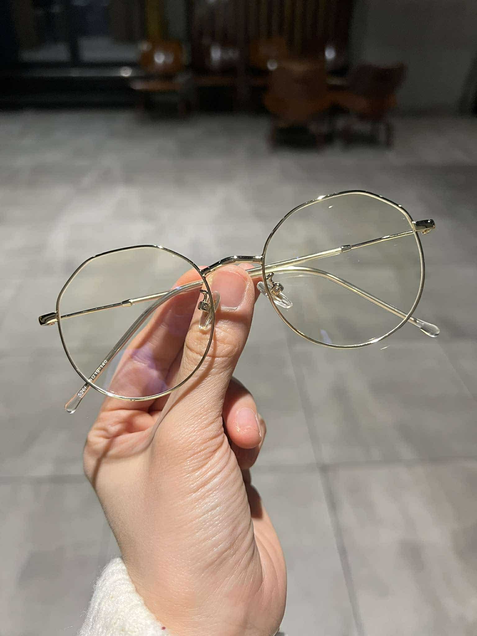 Kính kim loại Korea dáng lục lăng cho nam nữ