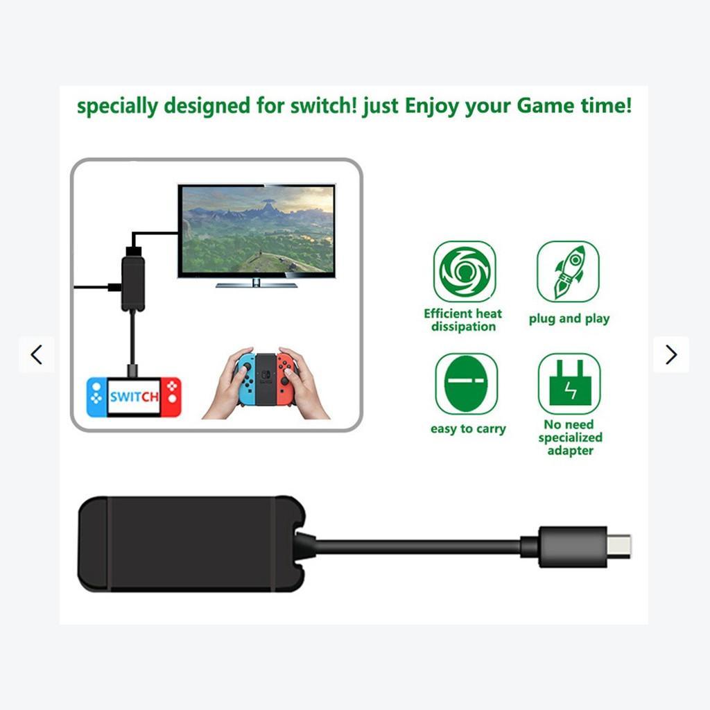 For Nintendo Switch Type C to HDMI Adapter USB 3.0 Hub Dock Converter Cable