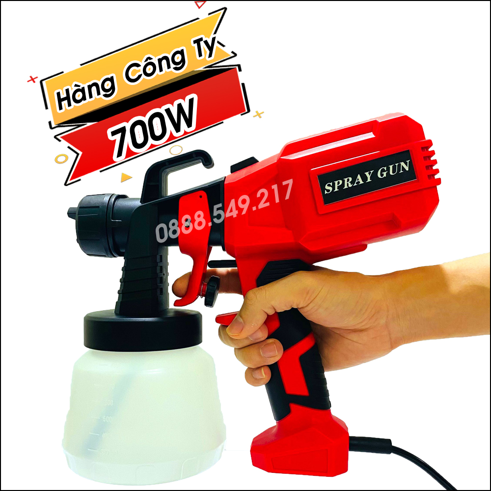 Máy Phun Sơn 700W Công Suất Lớn Thế Hệ Mới Phun 3 Chế Độ Động Cơ Lõi Đồng Siêu Bền Khỏe