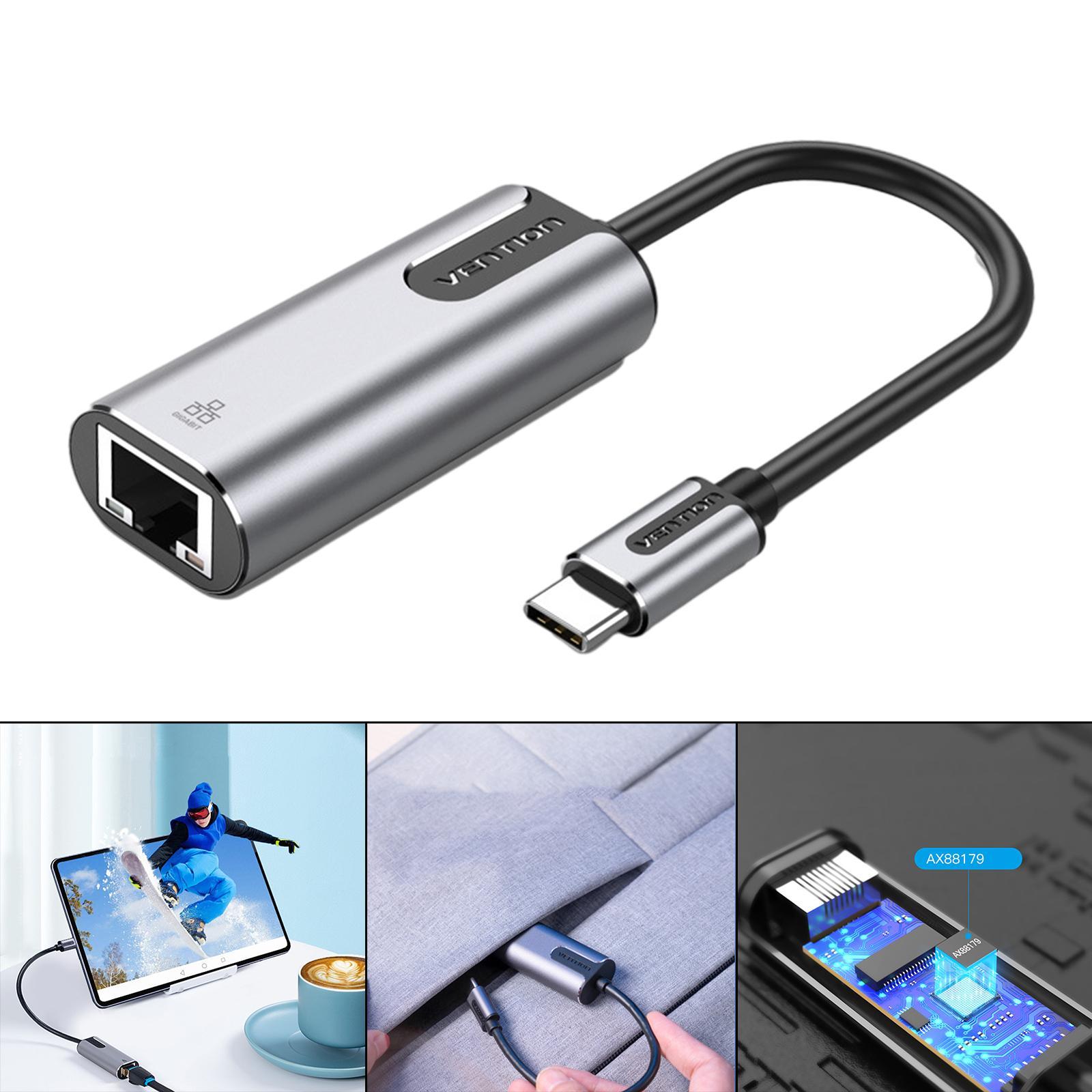 1000Mbps USB-C Type C to Gigabit Ethernet Adapter RJ45 LAN Network Adapter