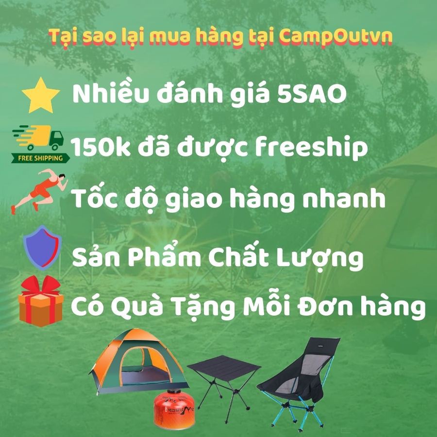 Đồ cắm trại kệ chắn gió bếp campingmoon MS-1018 du lịch dã ngoại gọn nhẹ chắc chắn kiêm đỡ nồi chảo A084