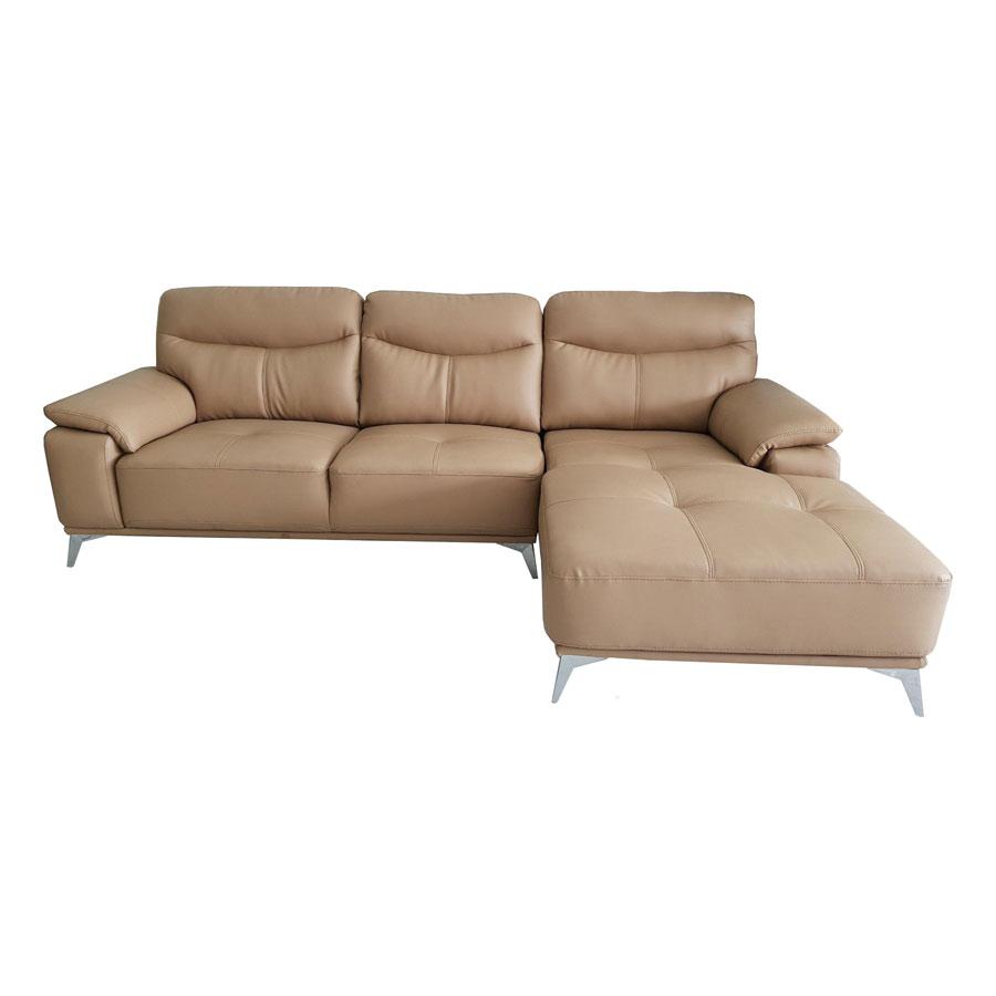 Bộ Ghế Salon Da Cao Cấp _ Sofa Phòng Khách _ Màu Kem _ Size 2700 x 1700