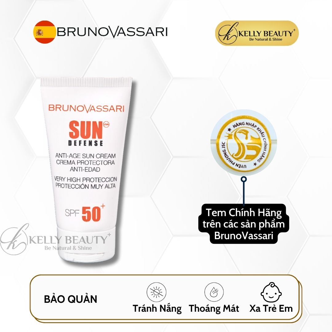 Kem Chống Nắng Cho Da Khô, Lão Hóa Anti-Age Sun Cream SPF 50+ - Bruno Vassari