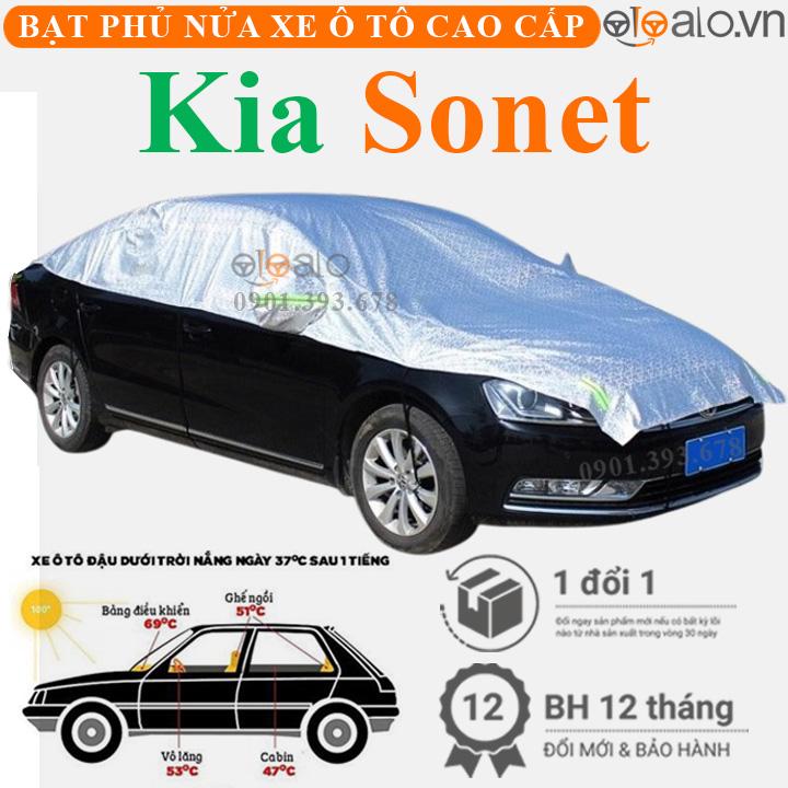 Bạt phủ nửa nóc xe Kia Sonet vải dù 3 lớp