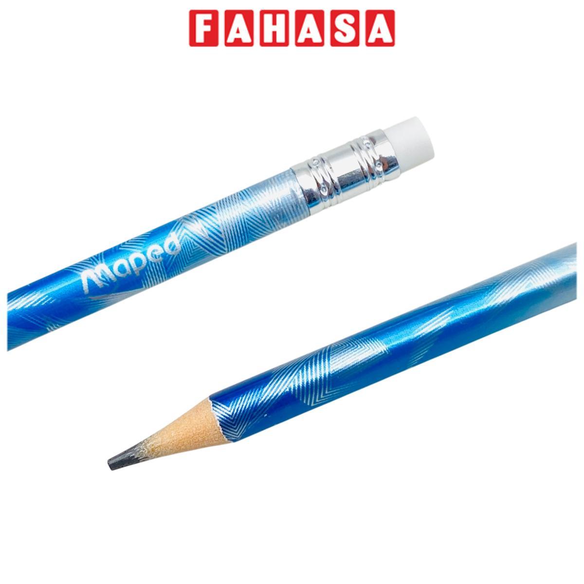 Bút Chì Đen Có Gôm HB - Maped (Màu Thân Bút Giao Ngẫu Nhiên)