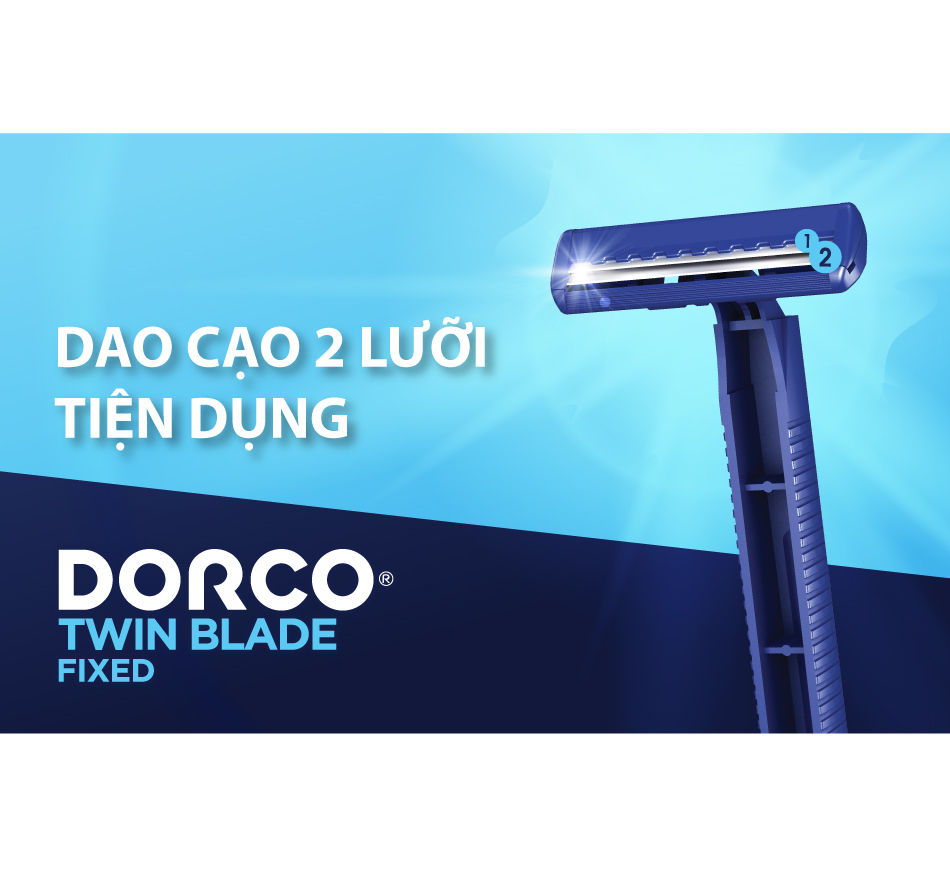 Dao Cạo Râu 2 Lưỡi Dorco TD 708DB (Gói 05 Dao Cạo) + Tặng 2 Dao Cạo Dorco Twin Blade Fixed