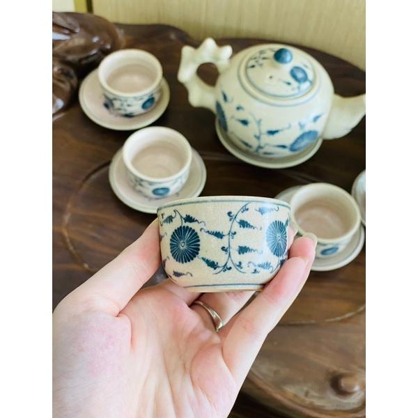 Bộ ấm chén uống trà men rạn. Gốm Bát Tràng