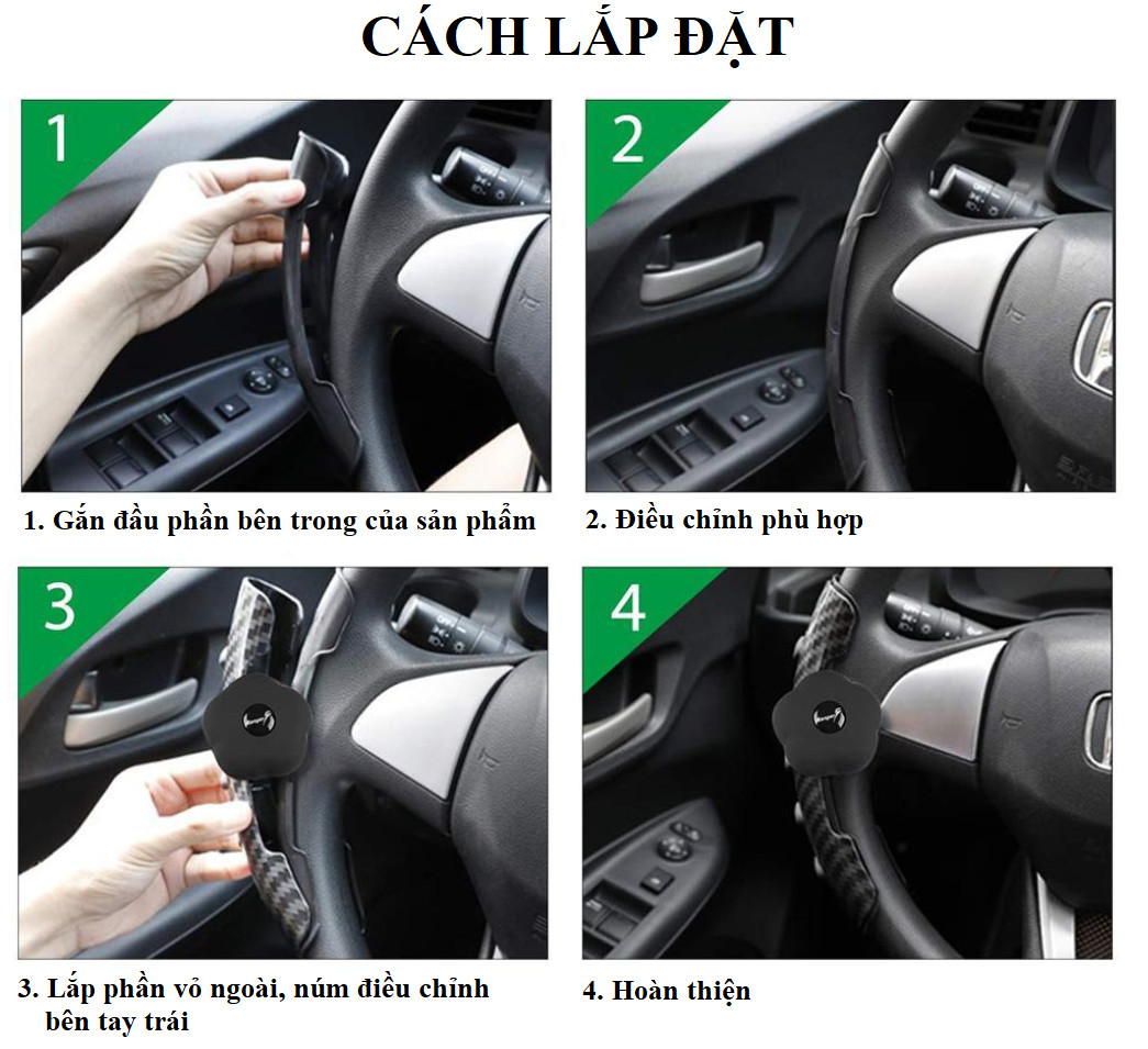 Bọc vô lăng ô tô CIRCLE CAR - Trợ Thủ Đắc Lực Cho Mọi Vô Lăng - CC2