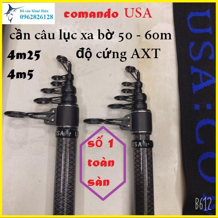 Cần Câu Lục Xa Bờ Comando USA Siêu Cứng Giá Tốt,Đánh Xa Đến 60m,Màu Sắc Đẹp Bắt,Bền Đẹp