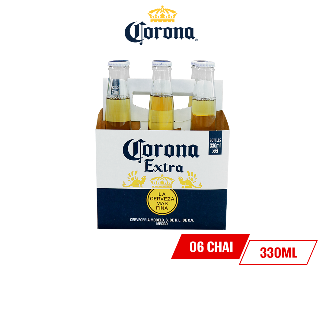 Lốc 6 Chai Bia Corona Extra Nhập Khẩu (330ml/chai)