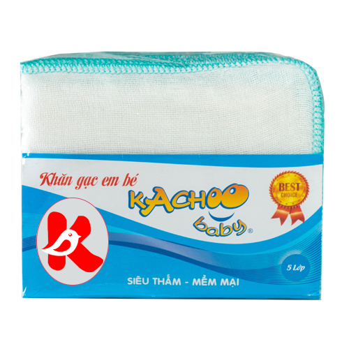 Khăn sữa 5 lớp cotton KACHOOBABY 26 x 31cm Mềm mịn, An Toàn Cho Làn Da Nhạy Cảm thấm hút dùng lau mặt, quàng cổ thấm sữa