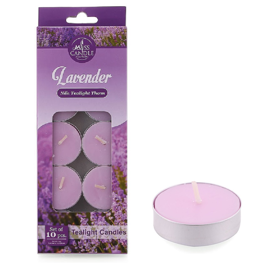 Hộp 10 Nến Thơm Hương Oải Hương Miss Candle FtraMart NQM0147