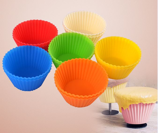 Bộ 20 Khuôn Làm Bánh Bông Lan Nhiều Màu Sắc, Chất Liệu Silicon An Toàn Siêu Bền cho Khuôn Bánh Sắc Nét