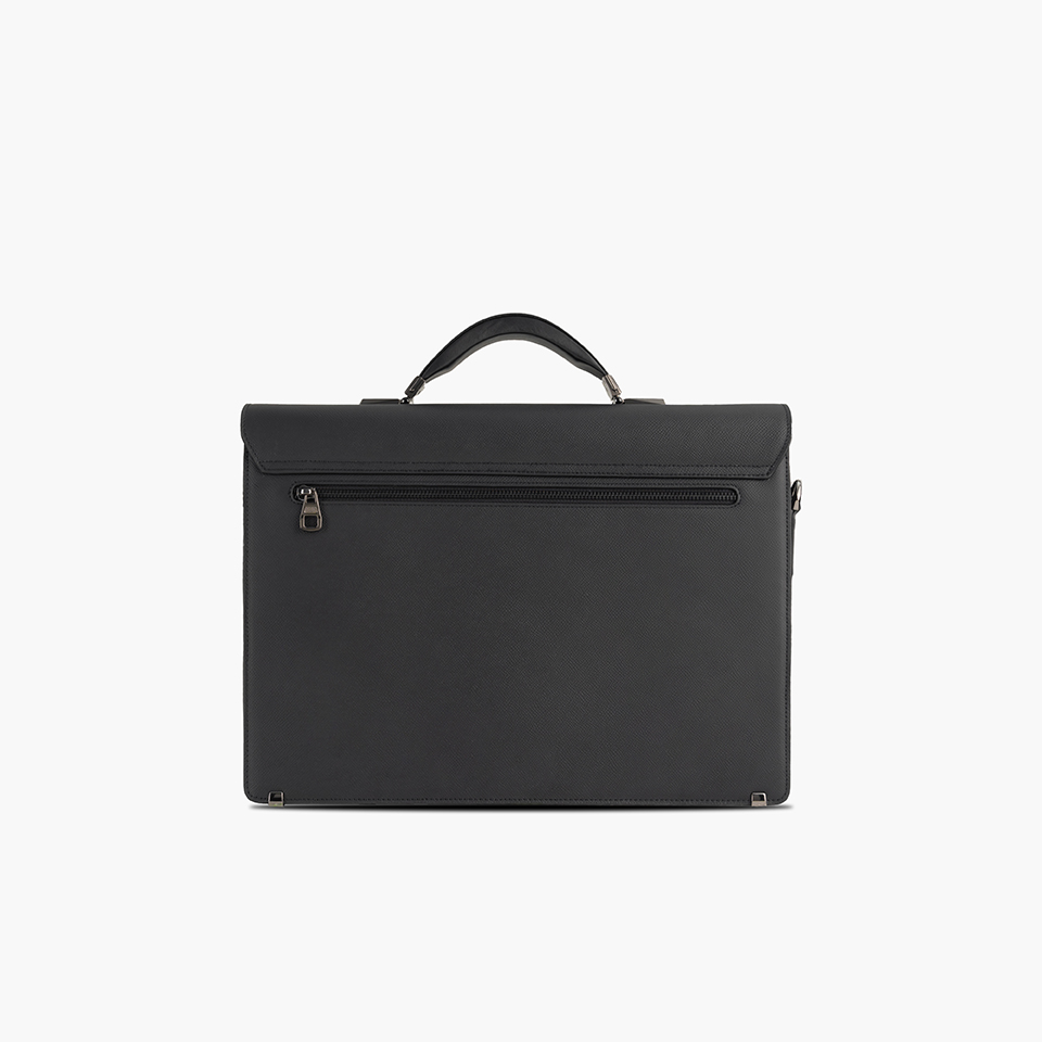 Cặp Da Nam Túi Xách Công Sở GENCE CTS17 Da Bò Khóa Số Cao Cấp Màu Đen Dáng Hộp