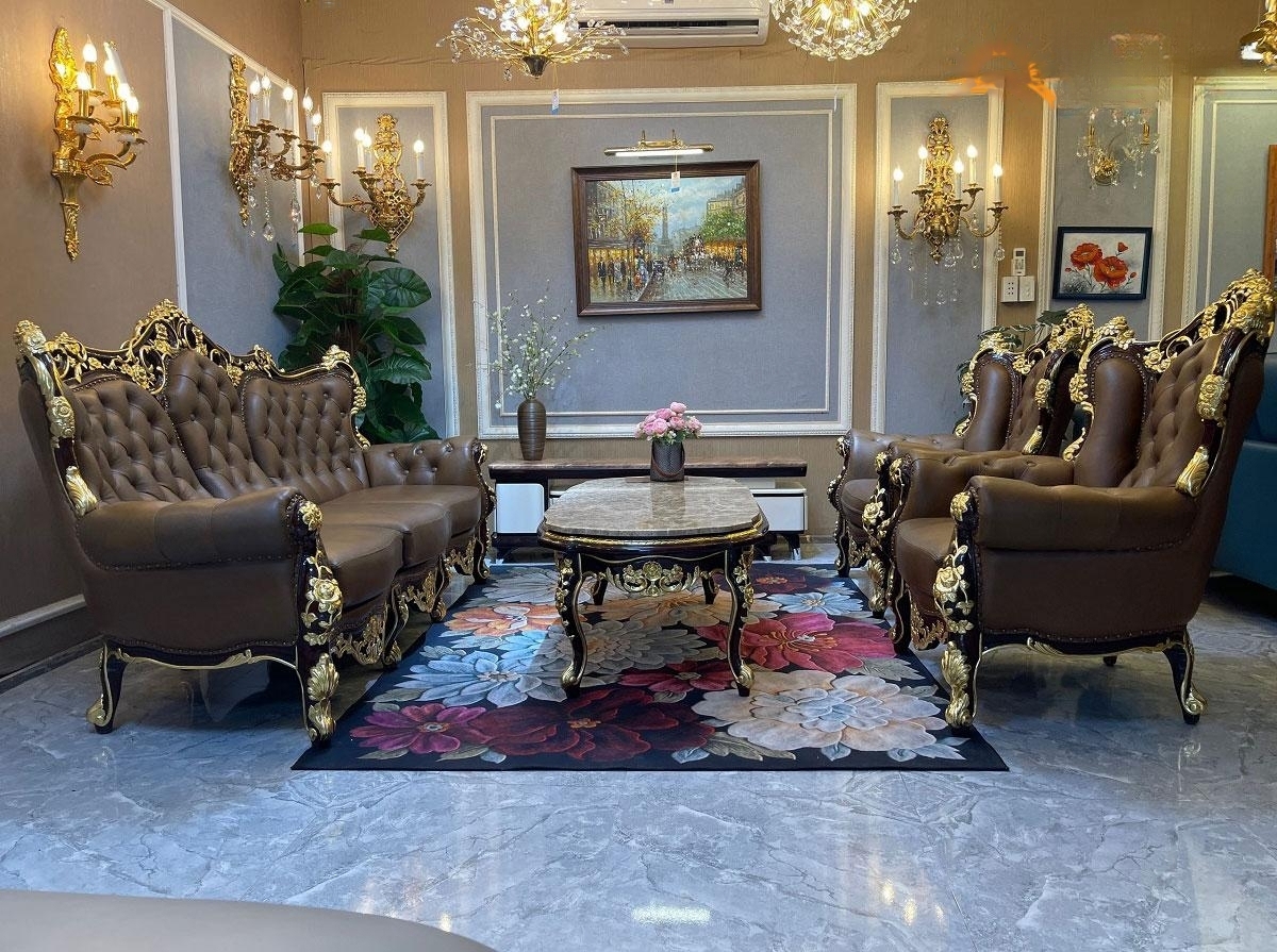 Combo ghế sofa băng da bò Italy Juno sofa màu nâu SFBCT18 2m2/1m2 hàng cao cấp chuẩn da bò nhập khẩu Ý