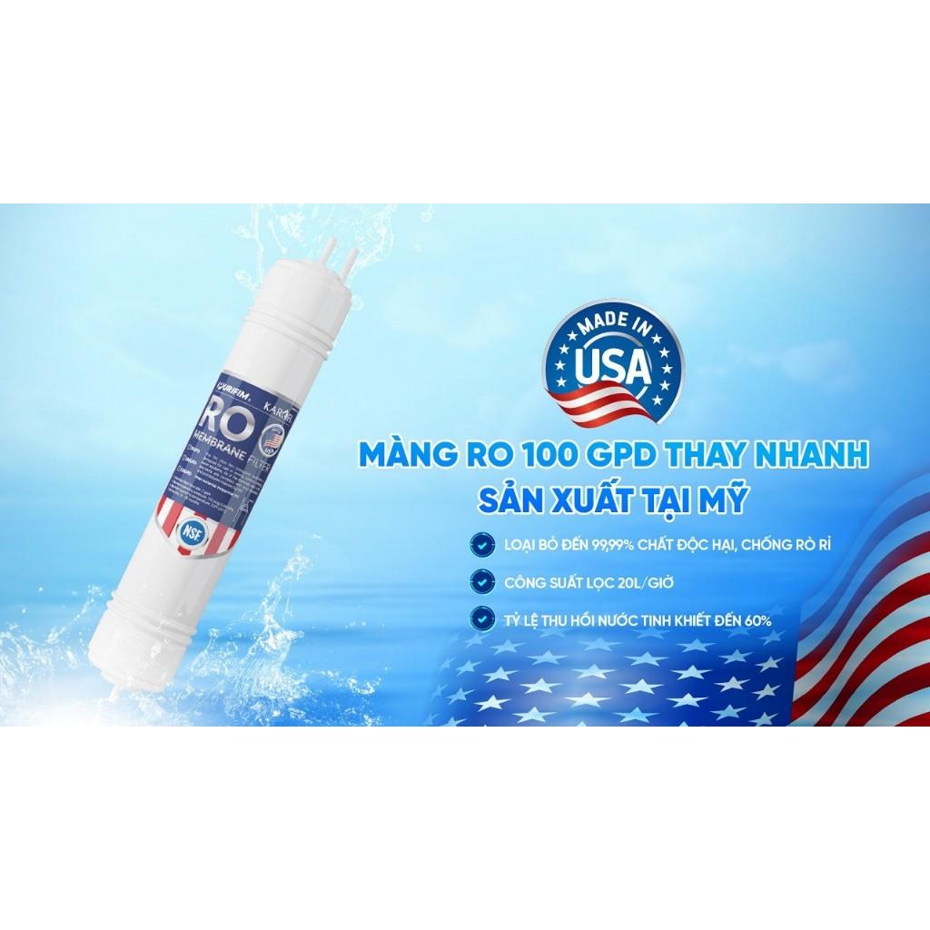 [TẶNG BỘ LÕI] Máy lọc nước Nóng Lạnh RO Mỹ 11 lõi Karofi KAD-D66S - 1 Lõi Mineral, Lạnh Block - Giao lắp miễn phí - Hàng Chính Hãng