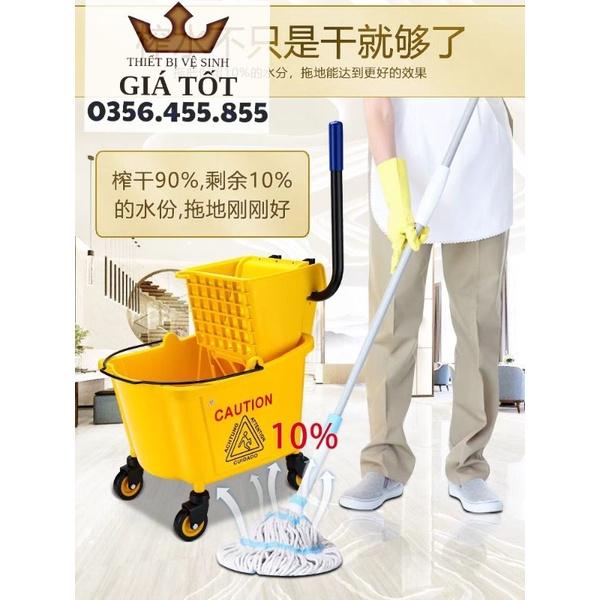 Xe vắt nước,xe vắt móp lau sàn công nghiệp 36L