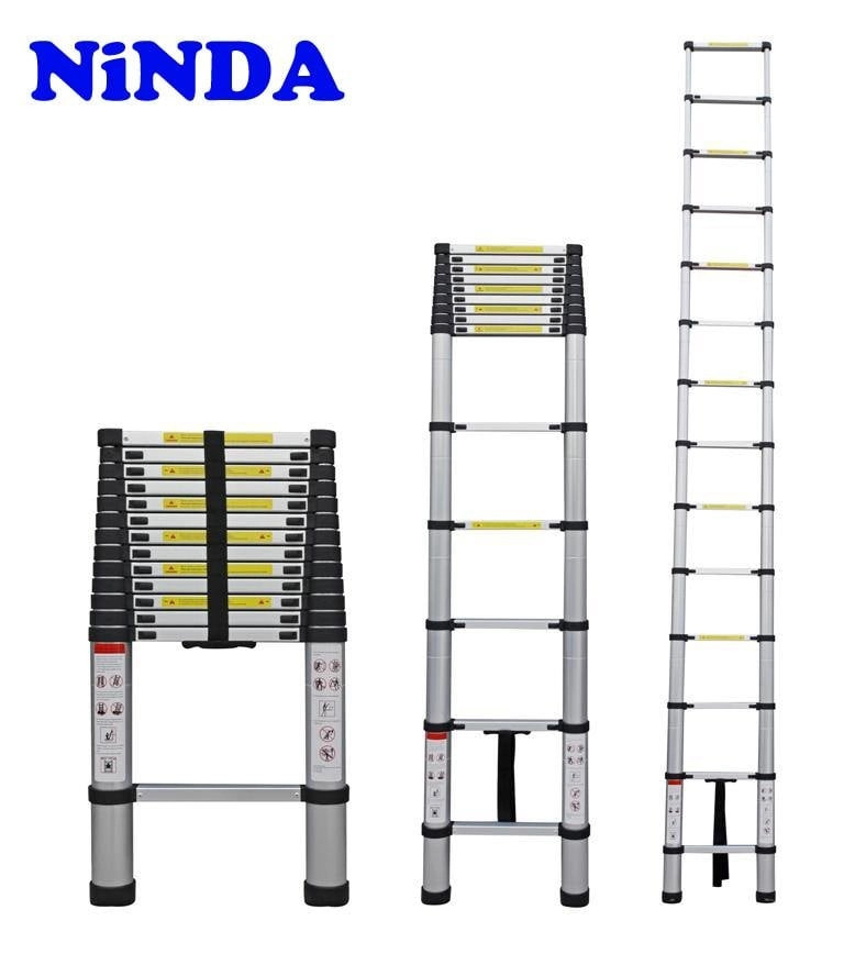 hang nhôm rút gọn NiNDA ND-41 đai đen cao 4m1 Hàng chính hãng
