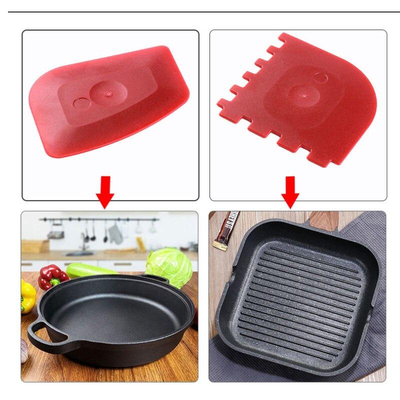 Dụng cụ làm sạch dầu đa năng Dụng cụ làm sạch chảo nướng làm sạch bụi bẩn dụng cụ bếp chảo gang Dụng cụ làm sạch chảo.