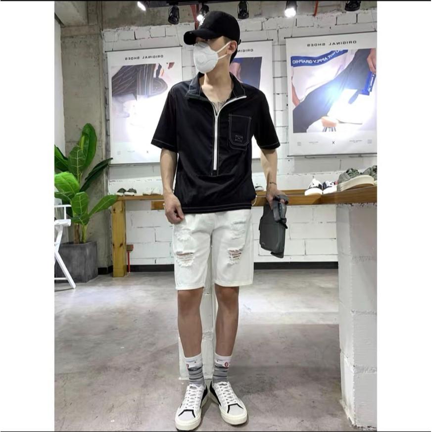 Quần Short Nam Rách chất Jean Co Giãn thời trang cao cấp phong cách Hàn Quốc MuradFashion MS950