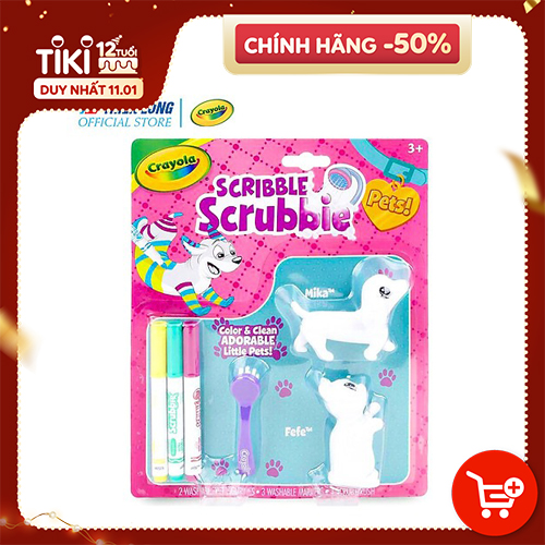 Bộ đồ chơi trang trí cho thú cưng - có thể rửa được Crayola Scribble Scrubbie Pets (Cat &amp; Dog)