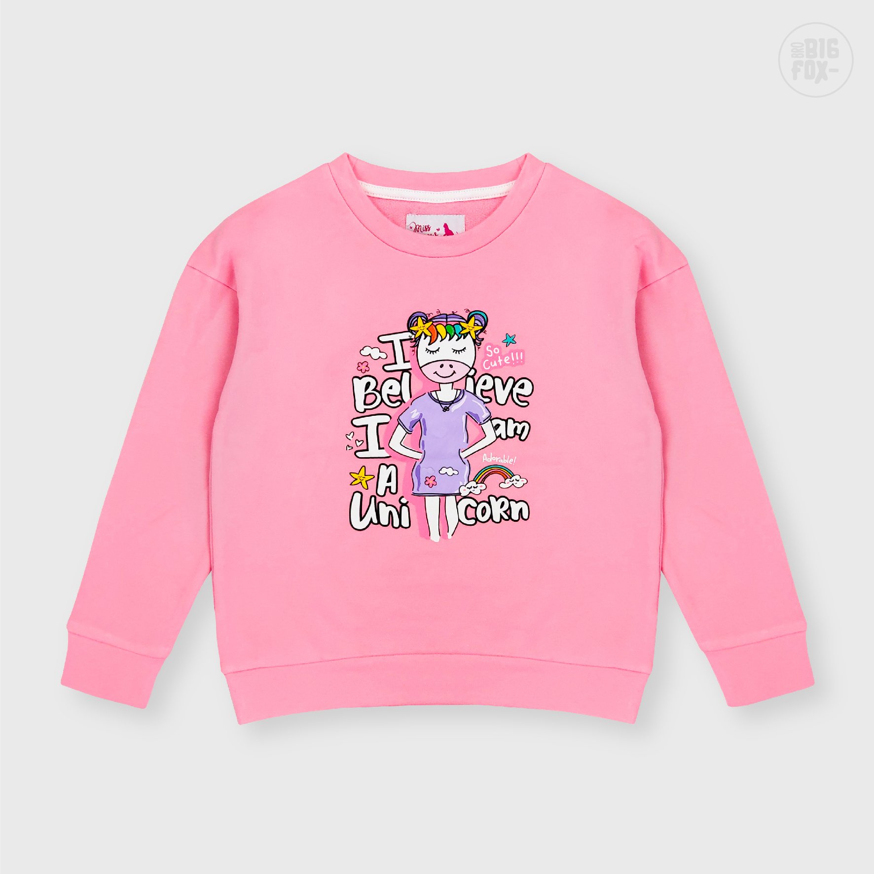 Bộ dài tay bé gái BIGFOX - MISS MEOW size đại, bộ thu đông cho bé phong cách Hàn Quốc  in ngựa unicorn SO CUTE 11 - 38 kg