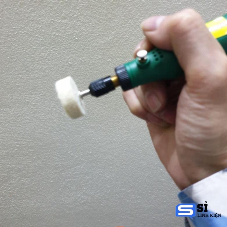 Bộ 33 đánh bóng đầu lông cừu + tặng kem đánh bóng xử dụng cho máy khoan mài khắc mini đazinăng - nỉ đánh bóng