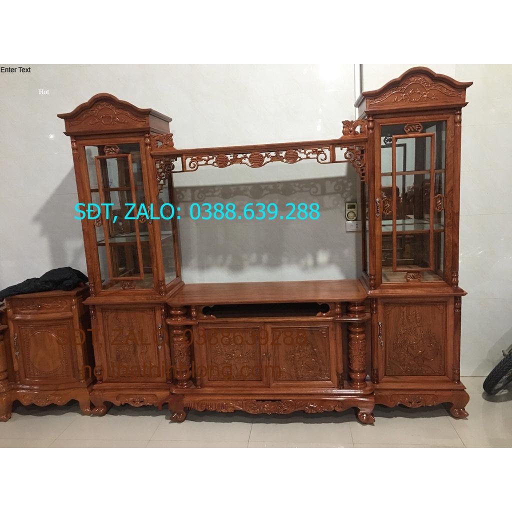 Tủ tivi gỗ sồi