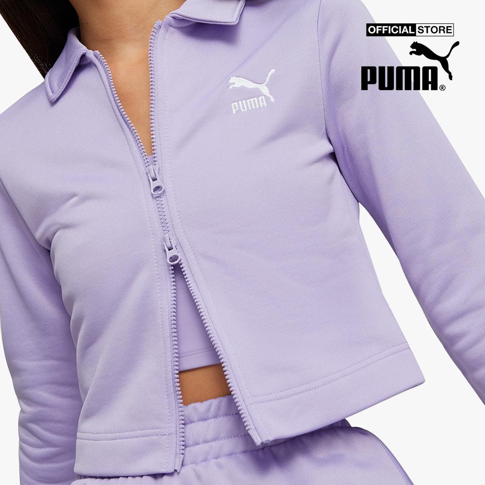 PUMA - Áo polo nữ tay dài phối zip Classics539004