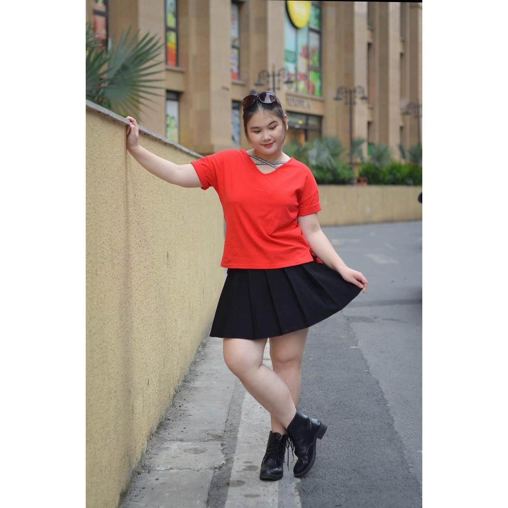 Chân váy xếp ly có quần trong bigsize