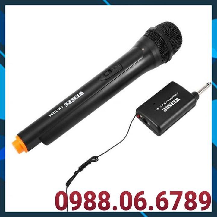 Micro Không Dây Weisre DM-3308A hỗ trợ cho các dòng loa kéo di động, đặc biệt là các dòng loa trợ giảng.