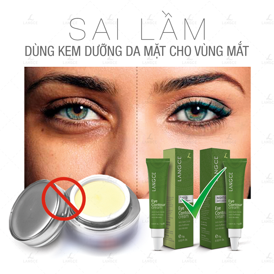 KEM NGỪA THÂM QUẦNG MẮT, BỌNG MẮT, CHỐNG NHĂN - 15ml KEM ĐÊM LANGCE