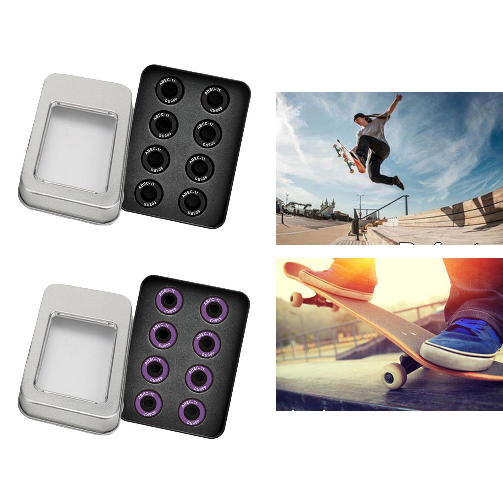 608-RS Skateboard Bearings Set of 8 Double Rubber Sealed for Scooter