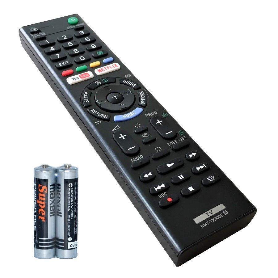 Hình ảnh Remote Điều Khiển Dành Cho Internet TV, TV LED, Smart TV SONY RMT-TX300E (Kèm pin AAA Maxell)