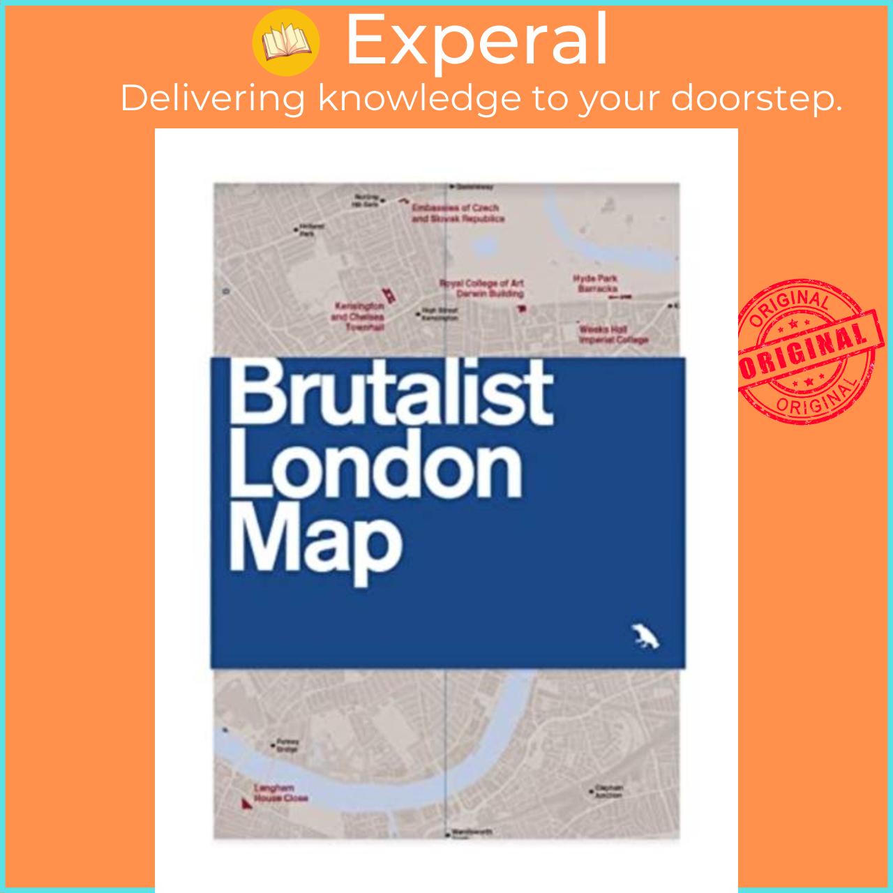 Sách - Brutalist London Map - Guide to Brutalist architecture in London - 2nd by Derek Lamberton (UK edition, paperback)