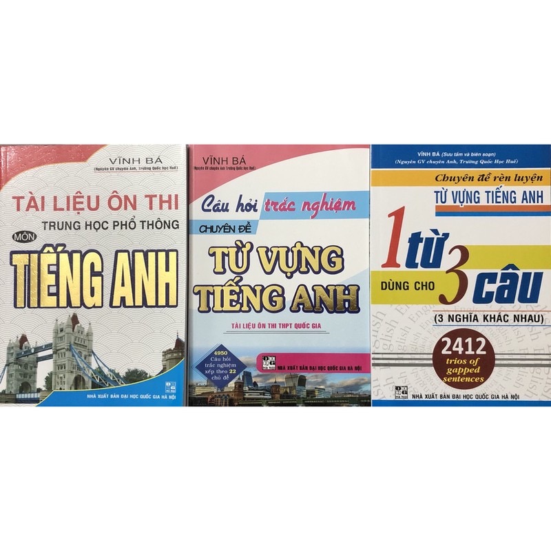 ￼Sách - (Combo 3 cuốn) Câu Hỏi Trắc Nghiệm Chuyên Đề Từ Vựng Tiếng Anh - Tài Liệu Ôn Thi THPT Môn Tiếng Anh - Chuyên Đề