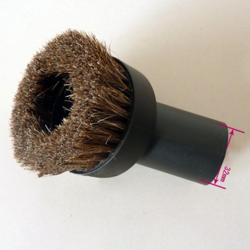 2pcs 32mm Dia. Round Vacuum Dusting brush Attachment Universal Type-Long