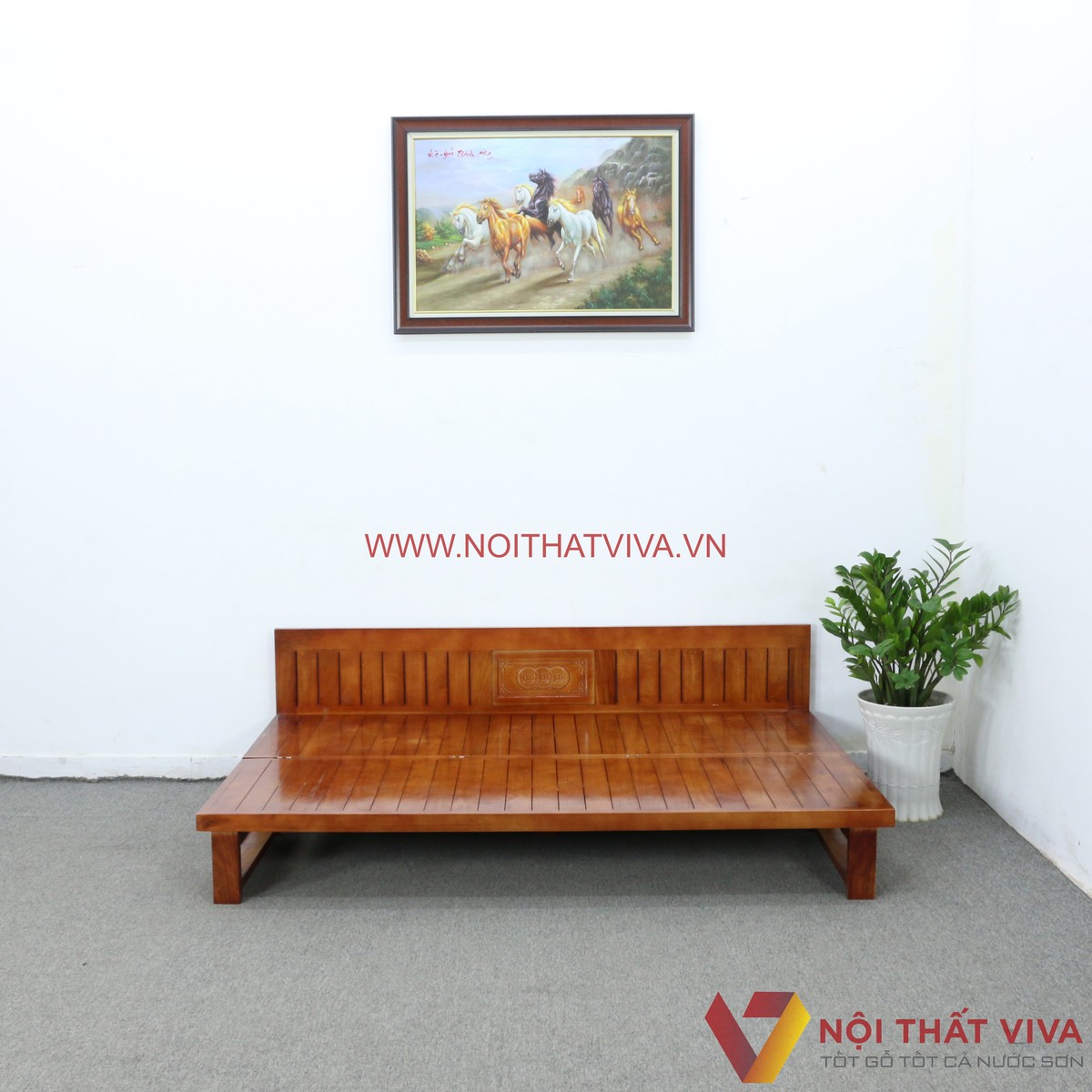 Giường Gấp Thành Ghế Sofa Có Hộc Kéo Gỗ Xoan Chạm Đồng Tiền Đẹp Giá Rẻ