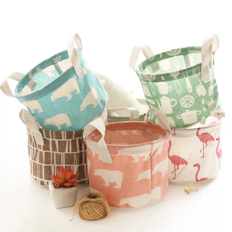 Giỏ Vải, Túi Vải, Sọt Vải Để Đồ 14cm x 18cm