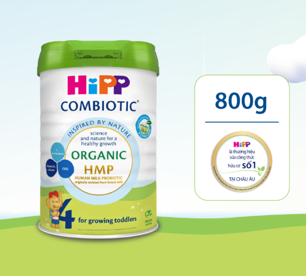 Sữa bột công thức HiPP Organic Combiotic 800g Số 04 cho bé trên 3 tuổi