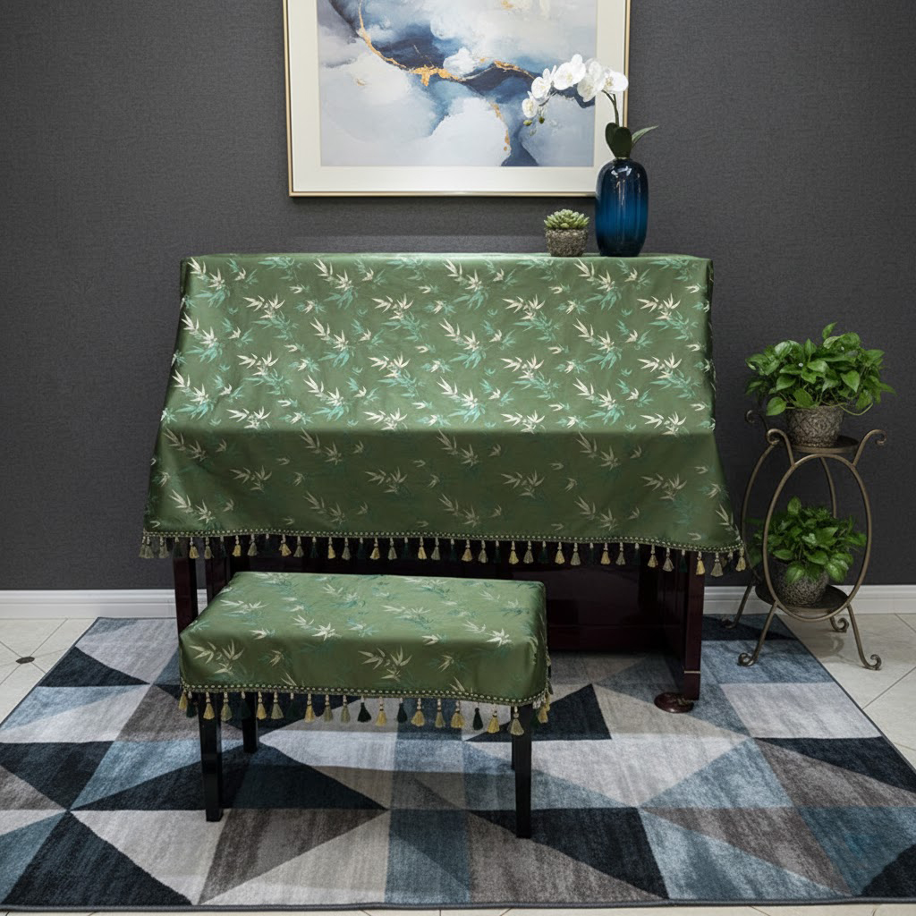 Khăn phủ đàn piano cơ cao cấp sang trọng cổ điển trang trí giáng sinh noel năm mới Tết sinh nhật - Hàng chính hãng